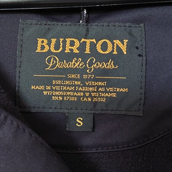 BURTON Durable Goods Hoodie Black Gray Full Zip Hoodie, Men's Small - Picture 3 of 9
